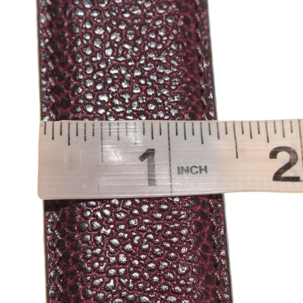 Di Bianco NWT Cut to Size Dress Belt In Dark Red Pebbled Leather One Size